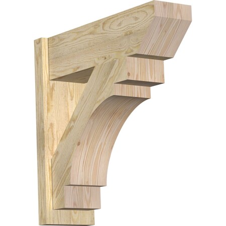 Ekena Millwork Merced Slat Rough Sawn Outlooker, Douglas Fir, 8"W x 26"D x 26"H OUT08X26X26MRC06RDF